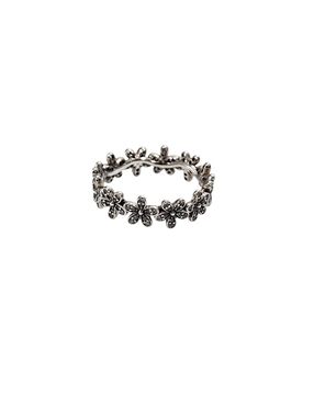 Pandora Daisy Flower Band Ring Size 54 US 7 Silver CZ
